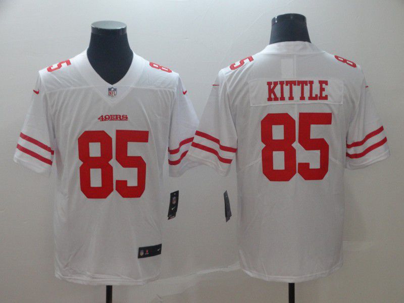 Men San Francisco 49ers 85 Kittle White Nike Vapor Untouchable Limited Player NFL Jerseys